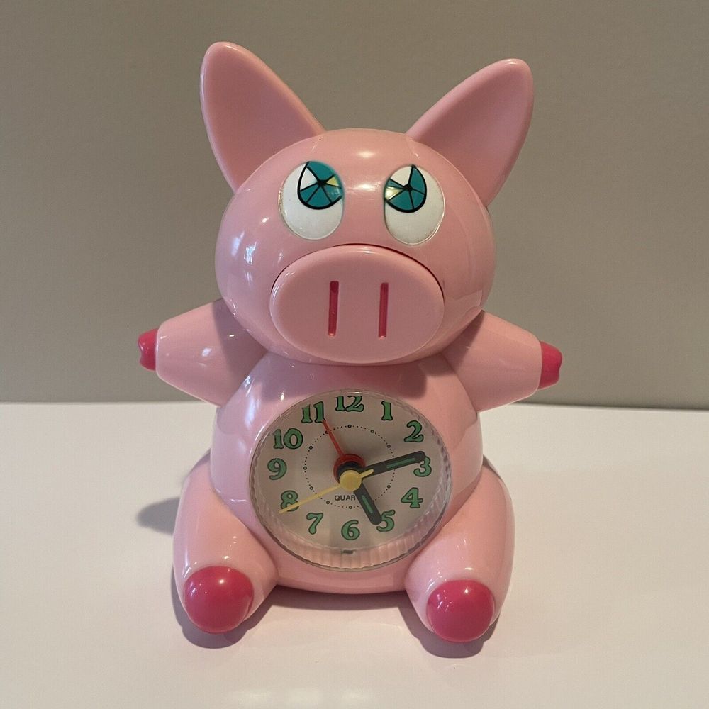Tonde Burin Pig Alarm Clock SUPER RARE Vintage Collectible! HTF